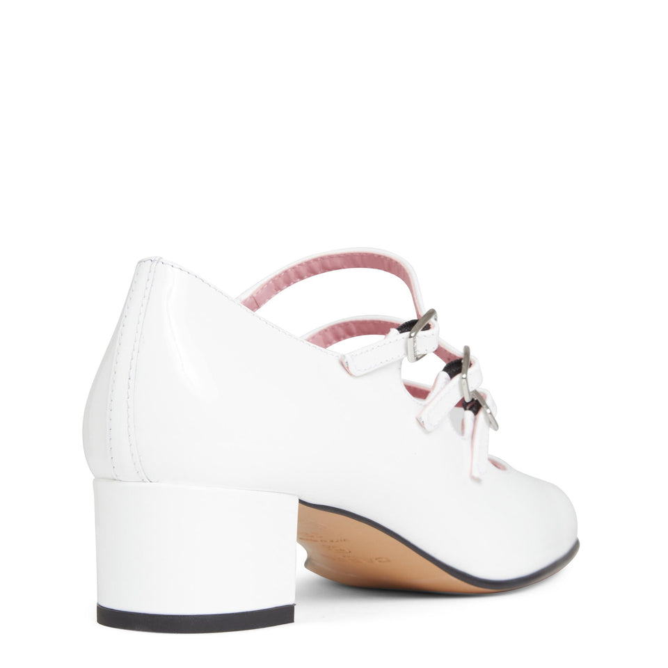 Decolletè "Kina" in pelle bianca KINA VERNISBLANC CAREL PARIS 