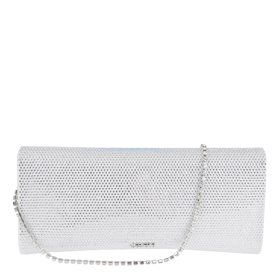 Borsa con cristalli argento CRYENV STNCRYPEARL GEDEBE 