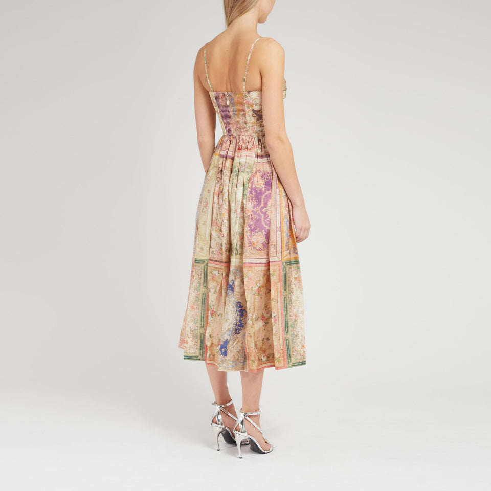 Abito midi ''August'' in tessuto multicolor