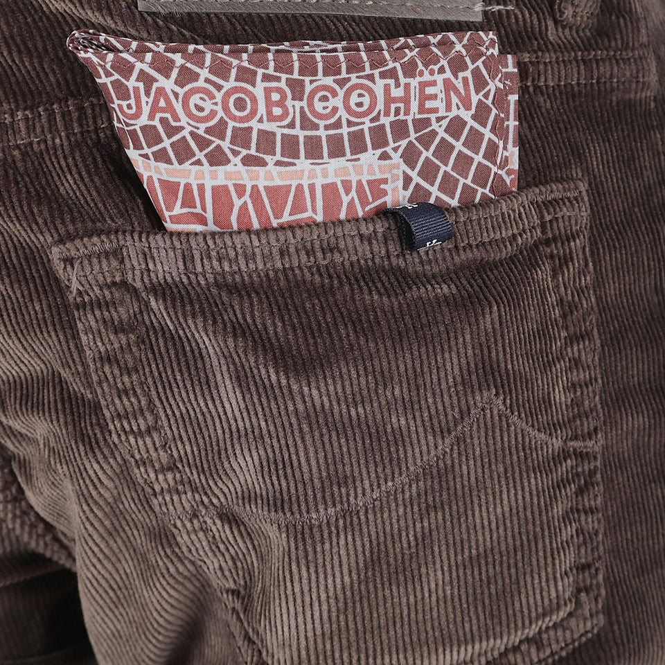 Pantalone in velluto marrone QE006036 S3653F44 JACOB COHEN 