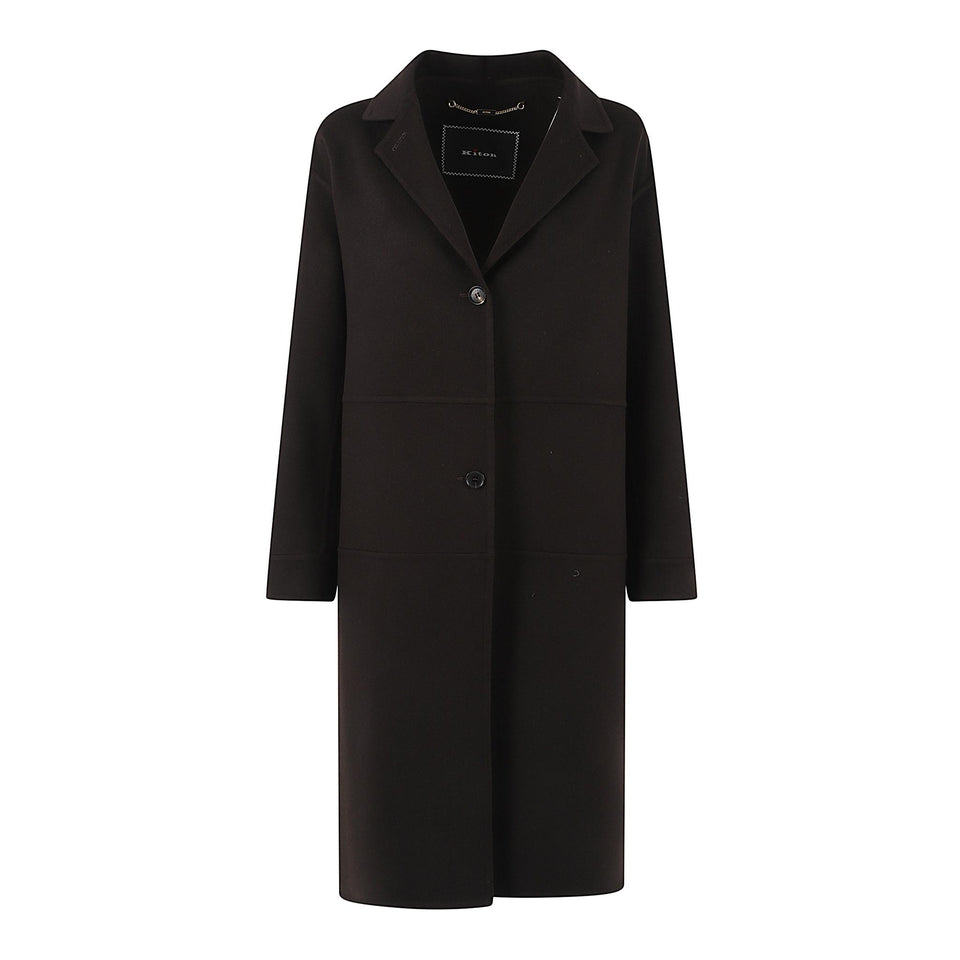 Cappotto in cashmere marrone D60639 DK05I3816MARRONE KITON 