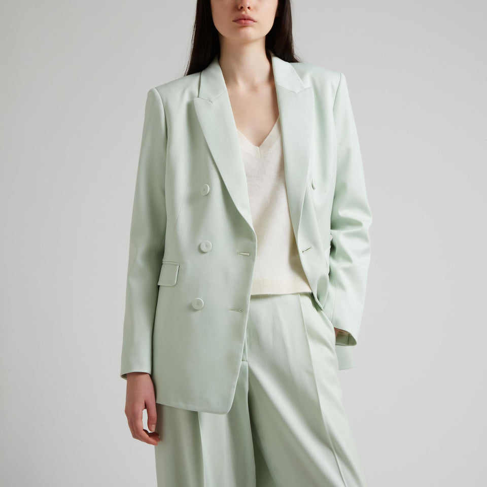 Giacca doppio petto in lana verde A422JK002 WVJULEP ANOTHER TOMORROW 