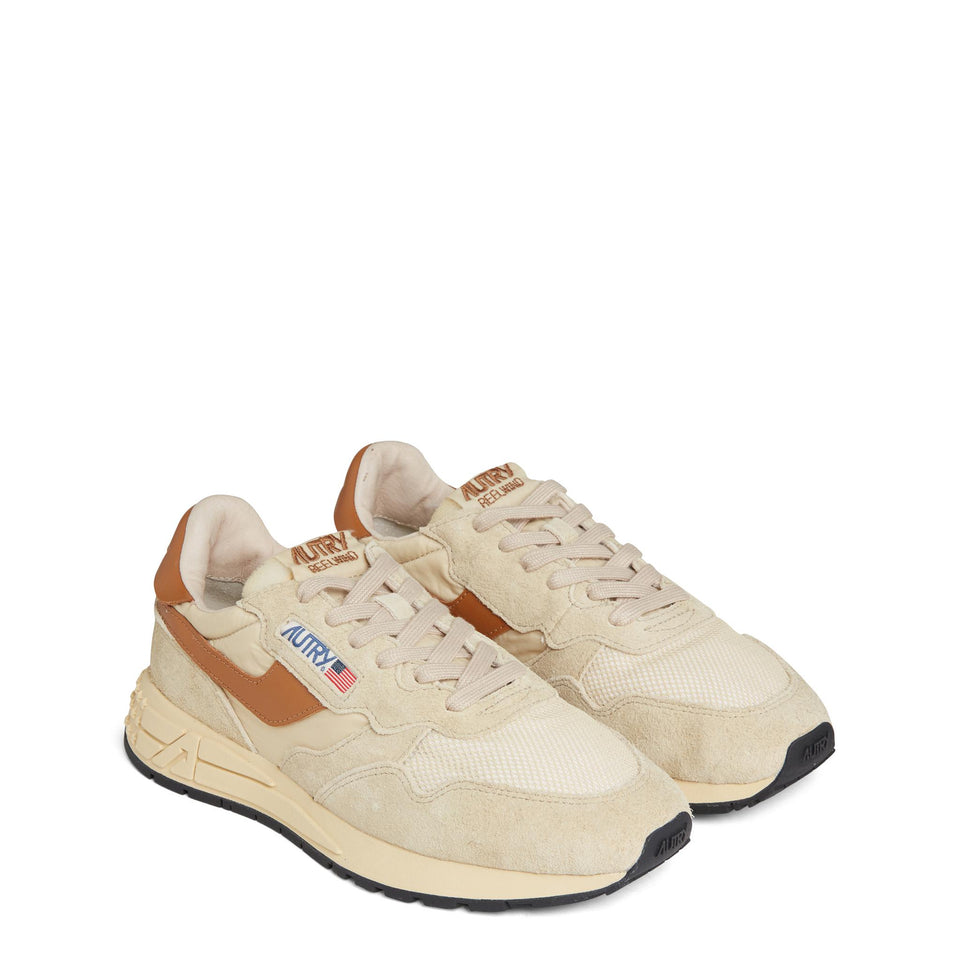 Sneakers "Reelwind" in pelle beige WWLM-UT10 ECRU/CATHSPY AUTRY 