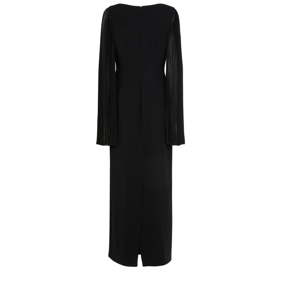 Maxi dress in black fabric