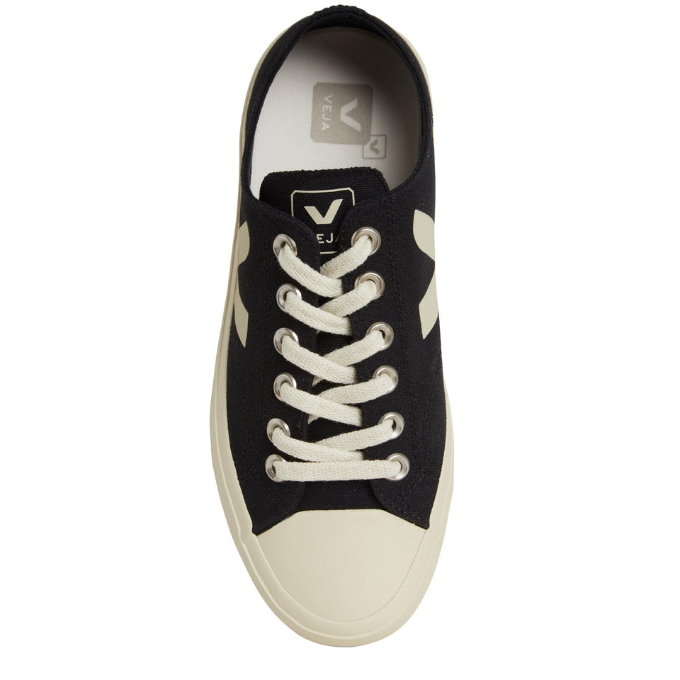 Sneakers ''Wata II Low'' in cotone nere PL0101397 BINE VEJA 