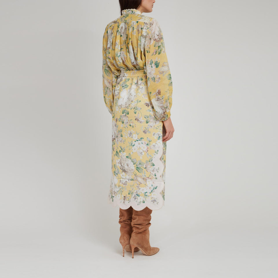 Camicia "Acacia" in lino gialla