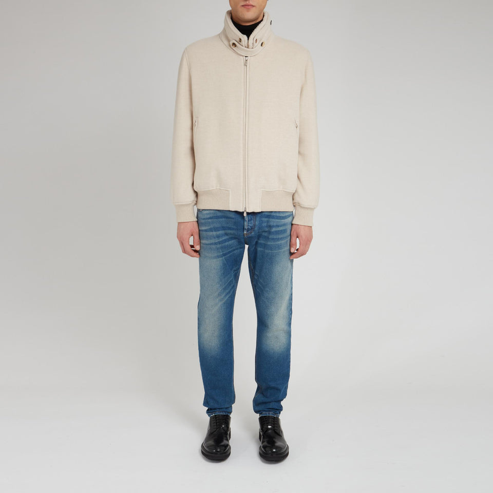 Giubbotto in cashmere beige