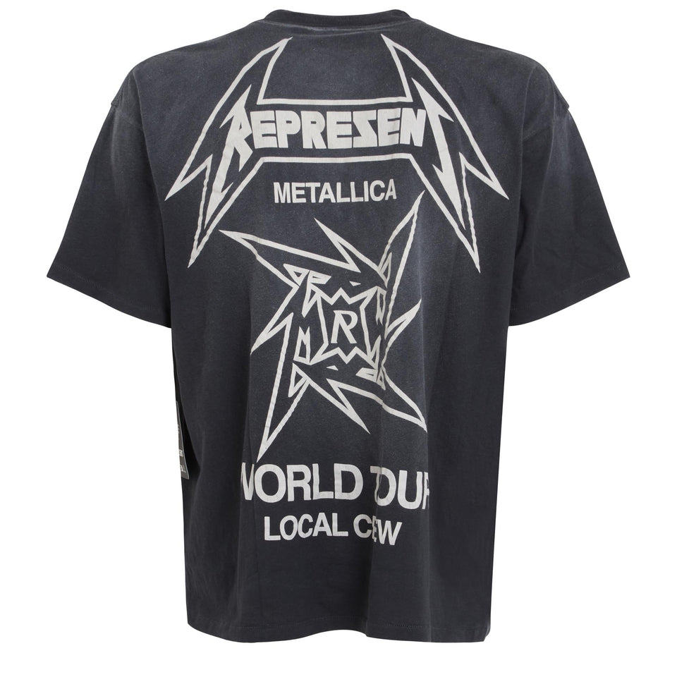 Black cotton T-shirt