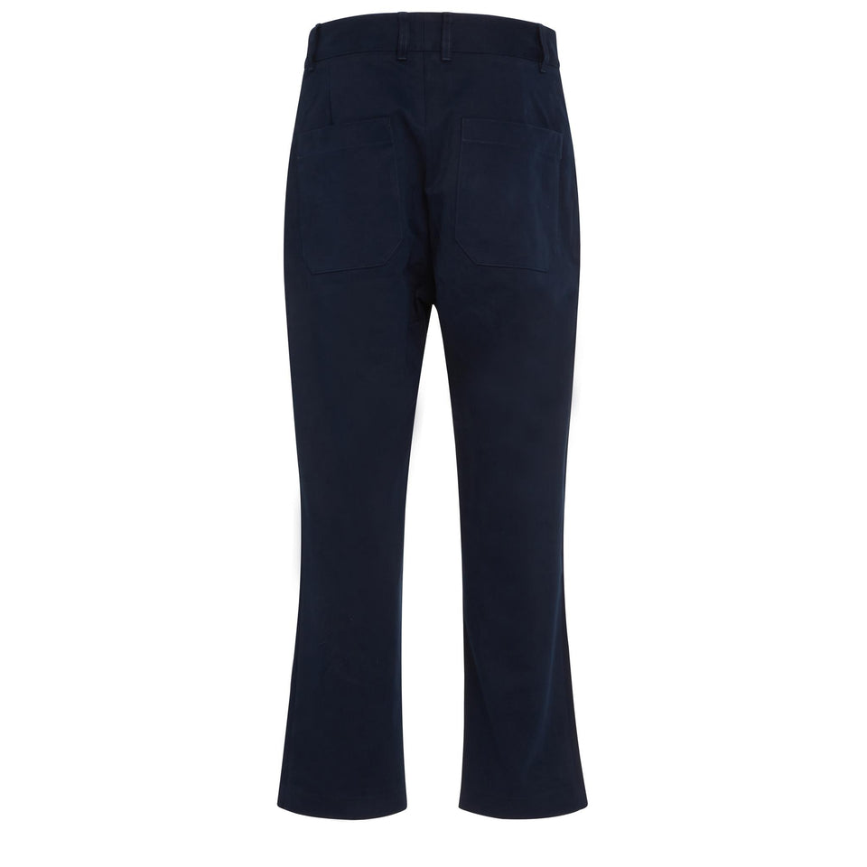 Blue cotton trousers