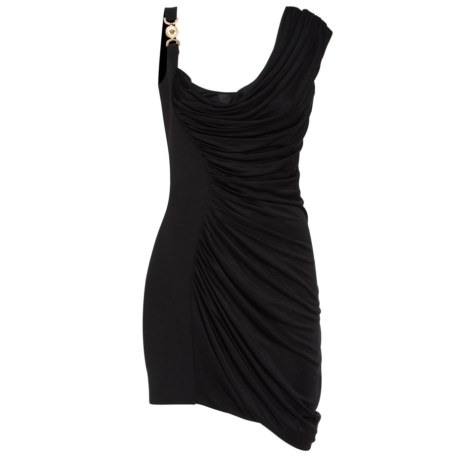 Short ''Medusa 95'' dress in black fabric