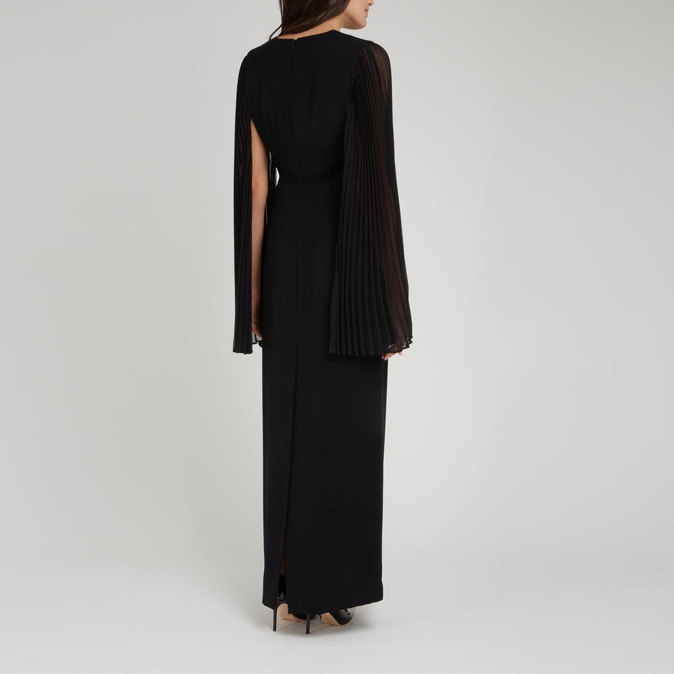 Maxi dress in black fabric