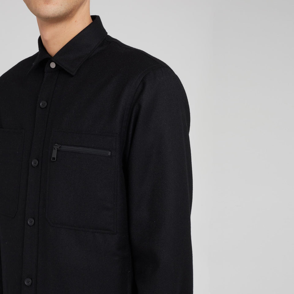 Camicia in lana nera