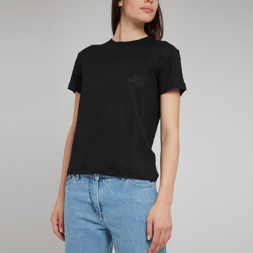 Black cotton T-shirt