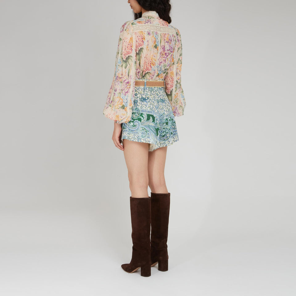 Camicia in seta multicolor