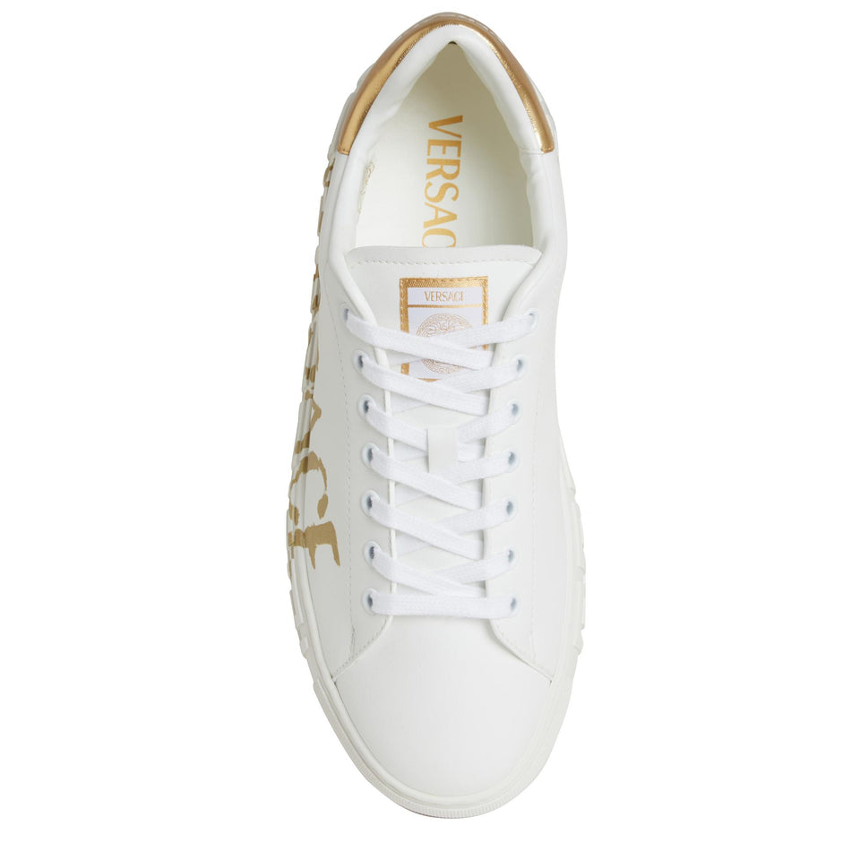 Sneakers in pelle bianche 1014460 1A143892W110 VERSACE 