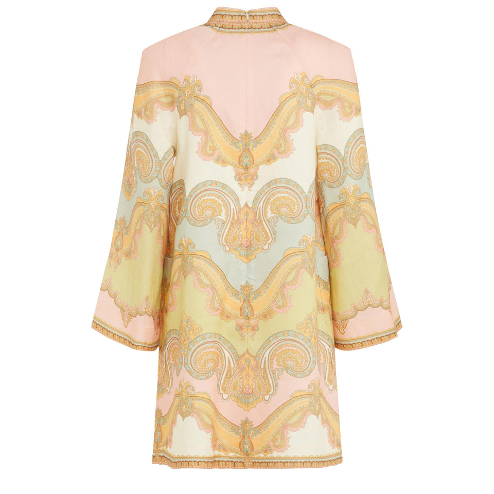 "Maxine" dress in multicolored linen