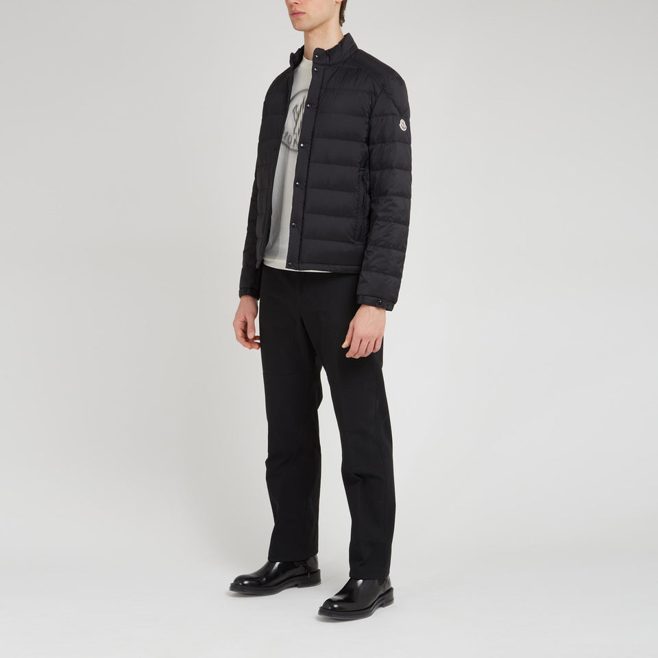 "Selves" down jacket in black fabric