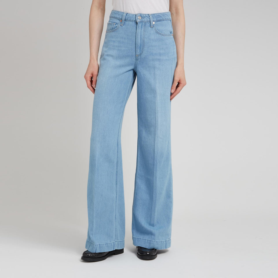 Jeans svasato "Harper" in denim azzurro