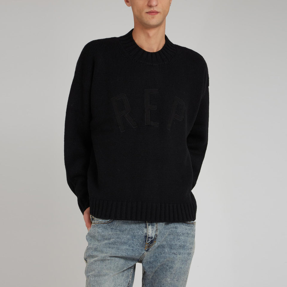 Black wool sweater