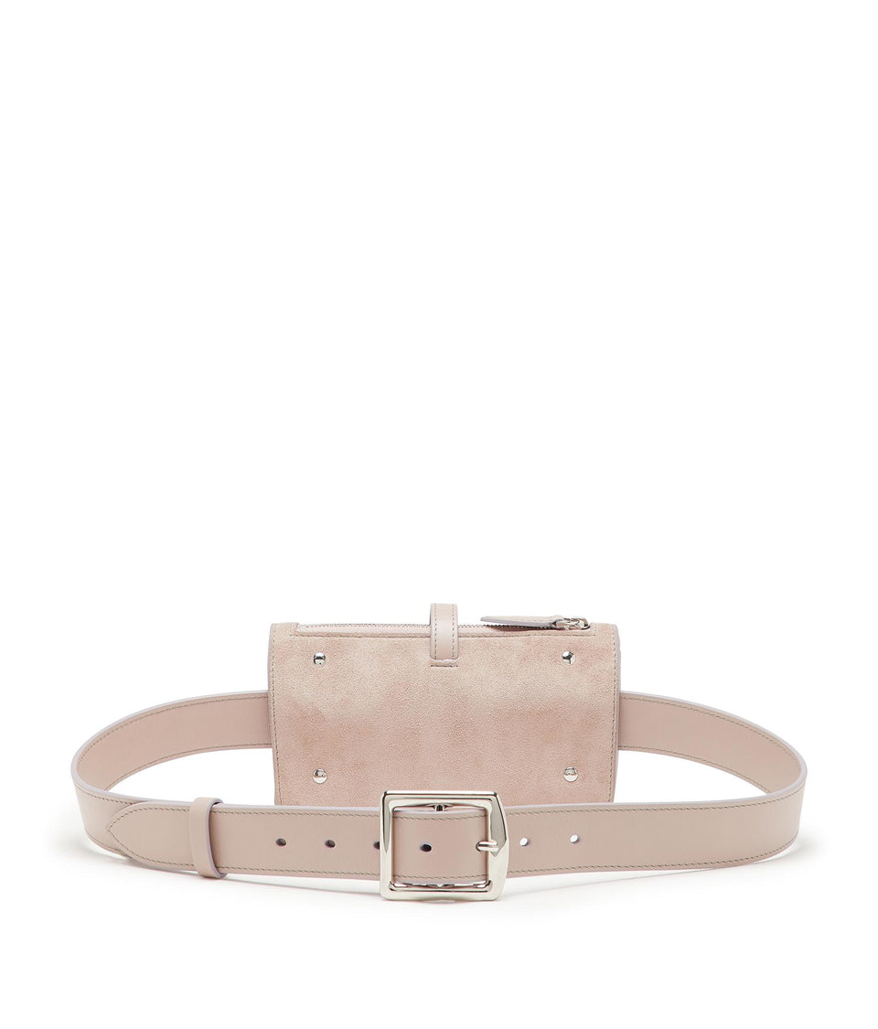 Borsa ''Mini A'' in suede rosa