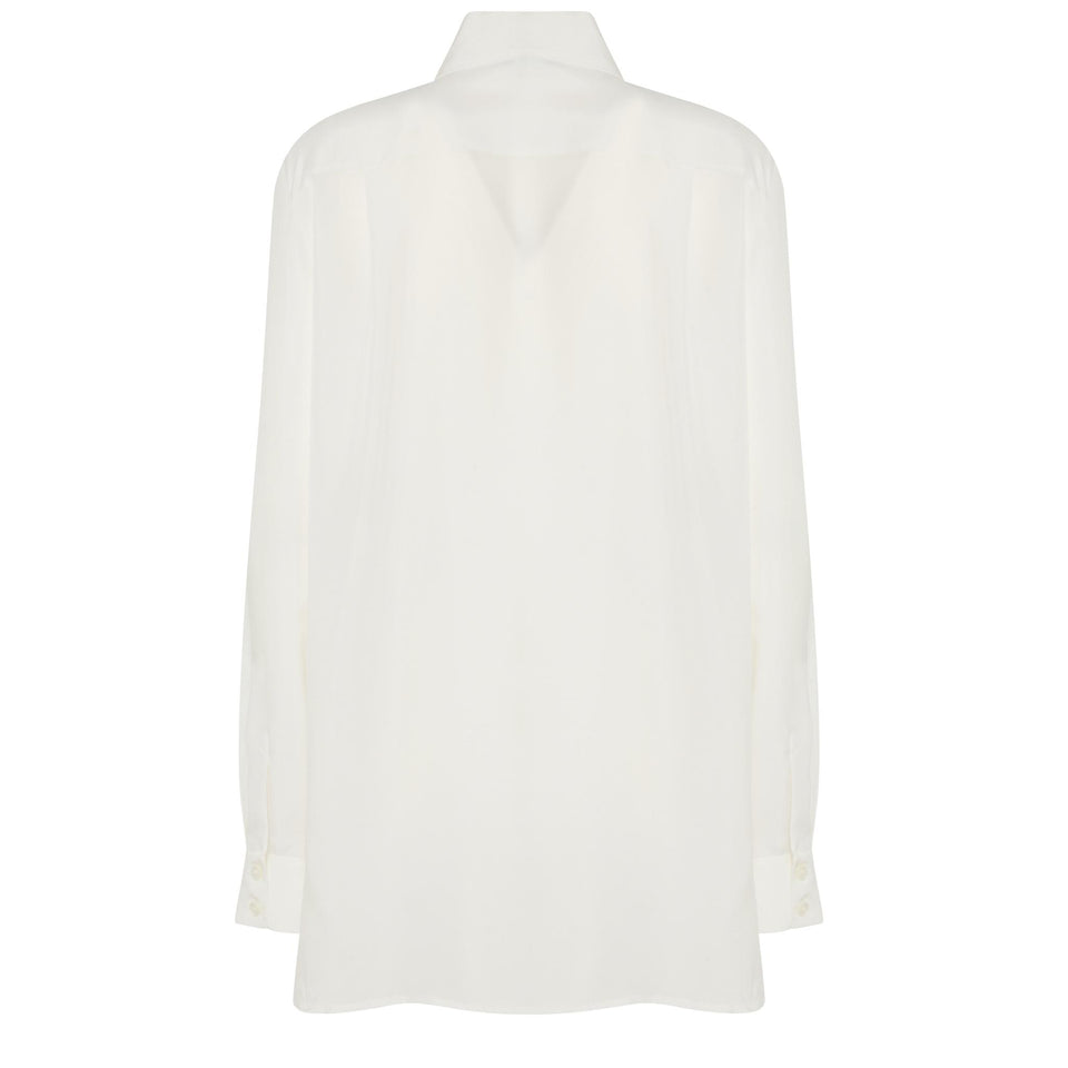Camicia in seta bianca