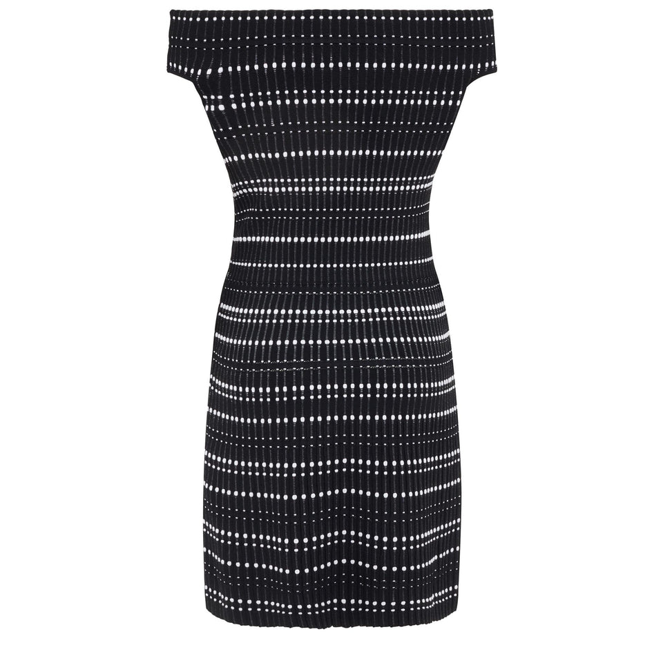 Abito corto in tessuto nero