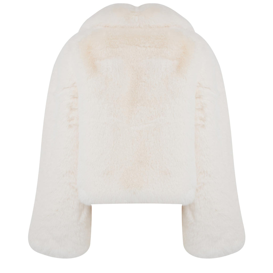 Cappotto in shearling bianco