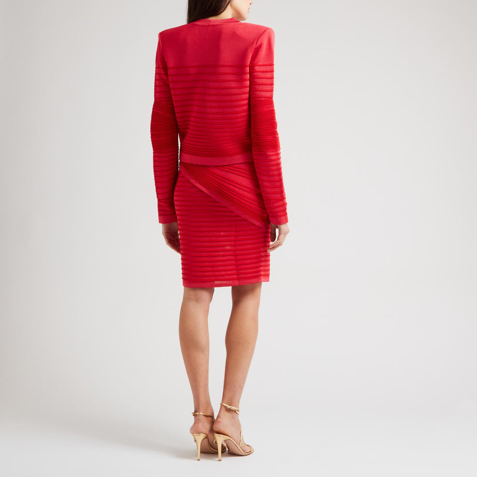 Cardigan in maglia fuxia