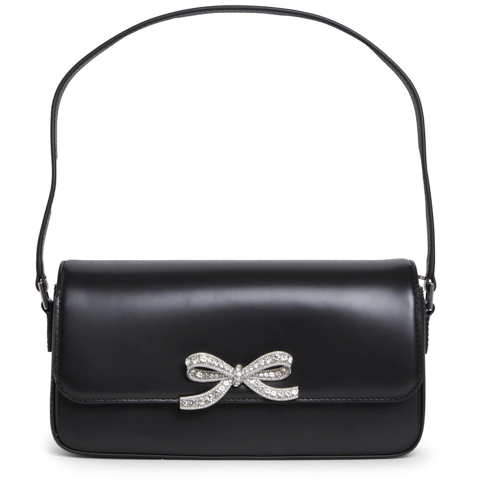 Borsa a mano in pelle nera