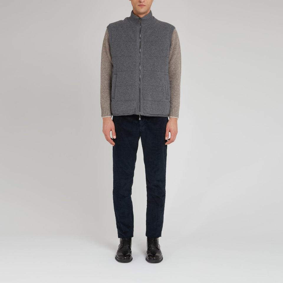 Grey wool vest