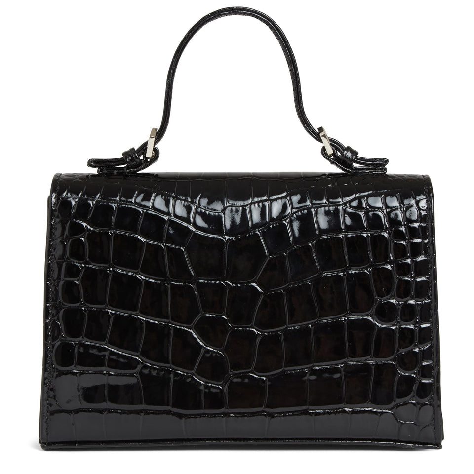 Black leather bag