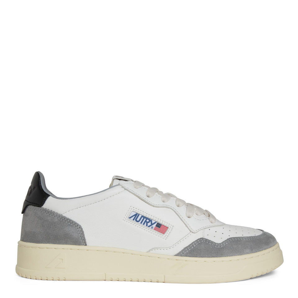 Sneakers "Medalist low" in suede bianca e grigia AULM GS23GREY/BLACK AUTRY 