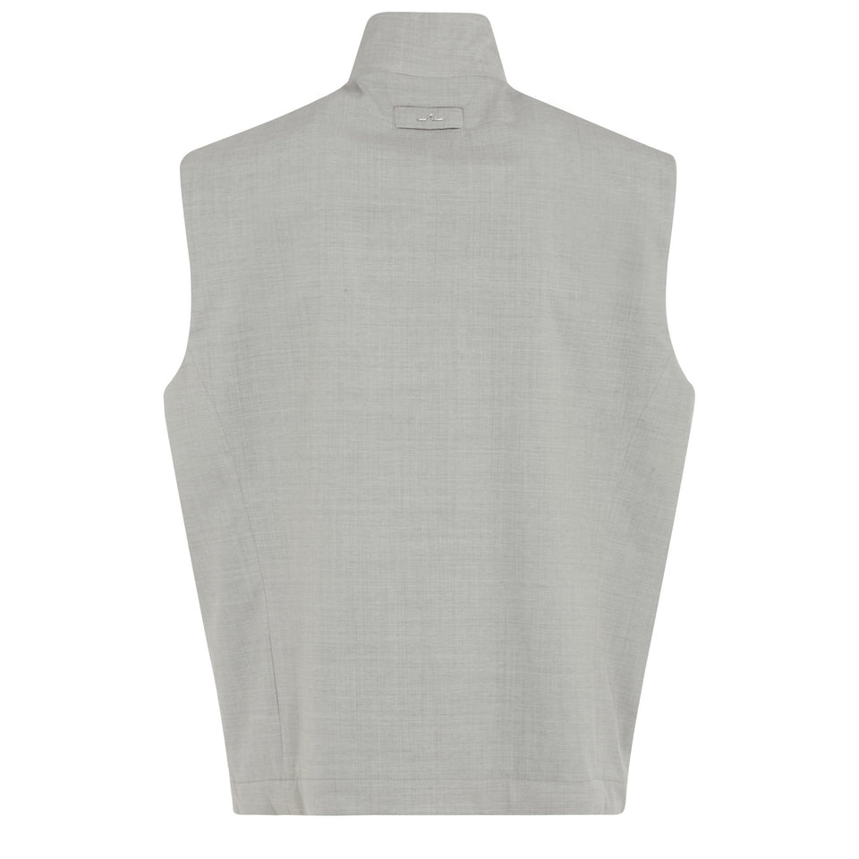 Gilet in tessuto grigio