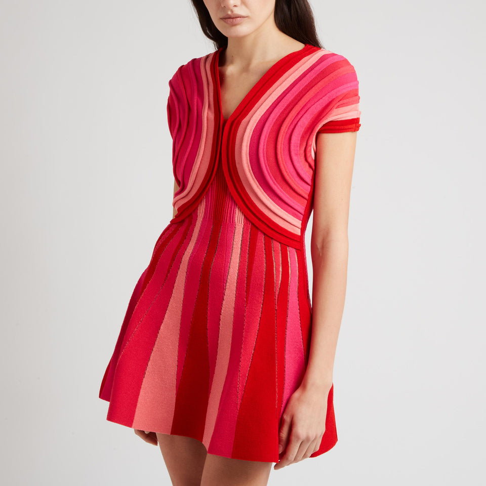 Abito in maglia rosso