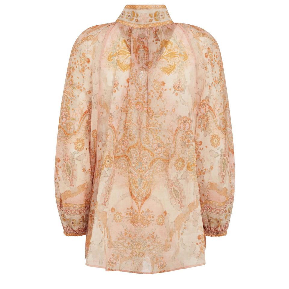 "Acacia" shirt in multicolor linen