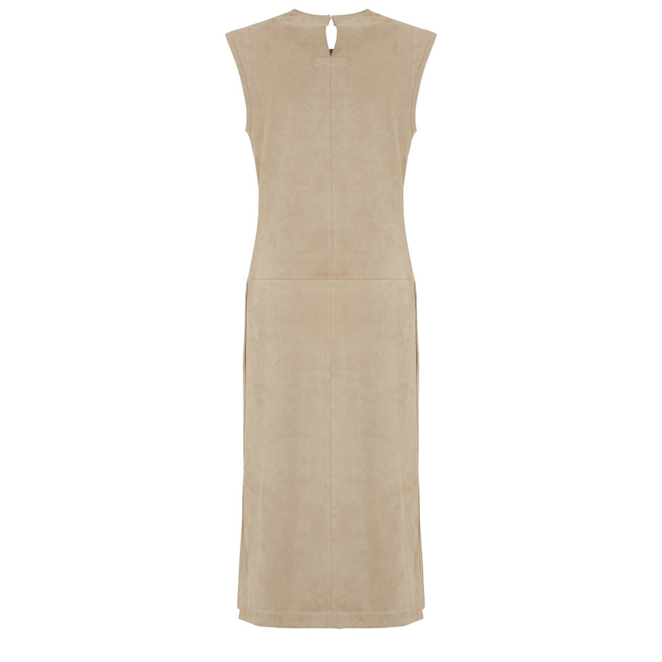 Abito "Caro" in pelle beige