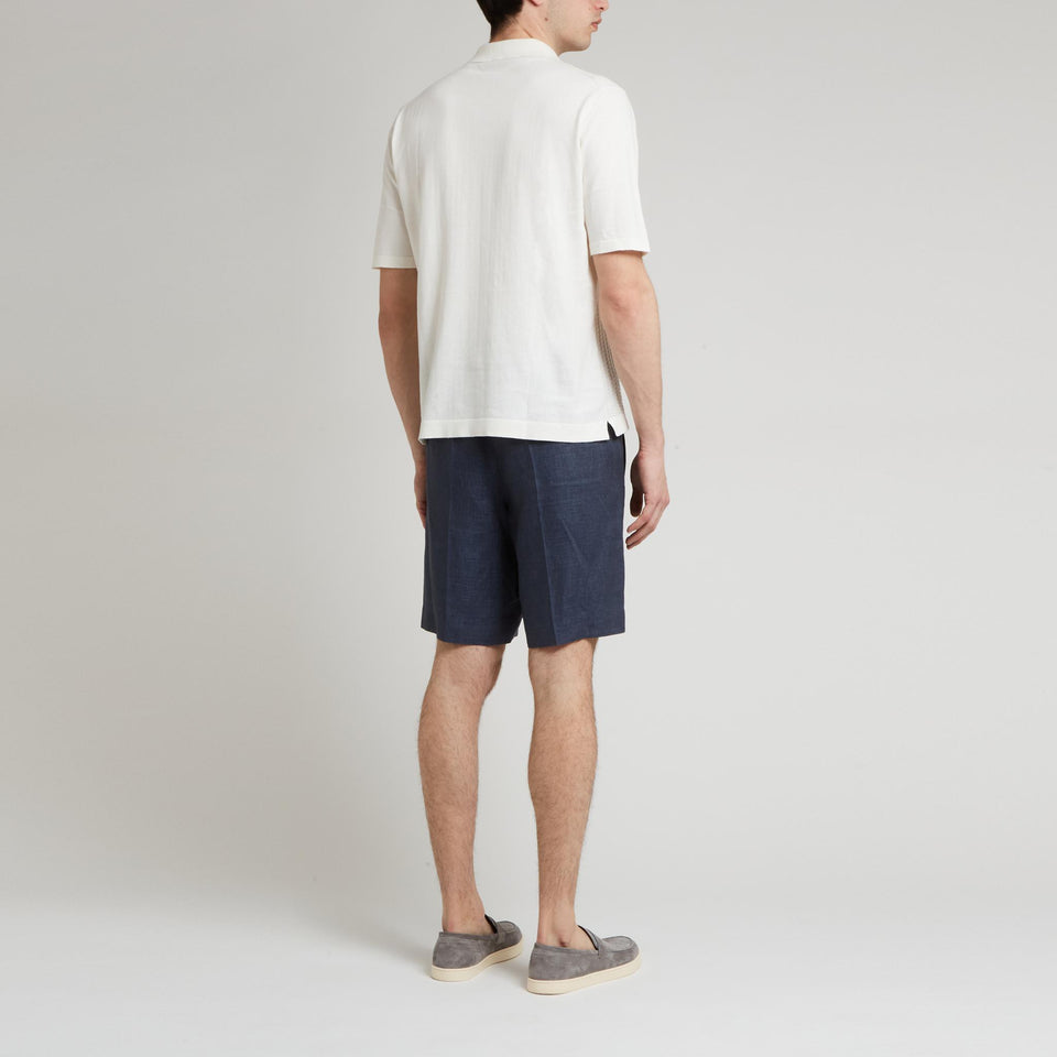 Polo in cotone bianca