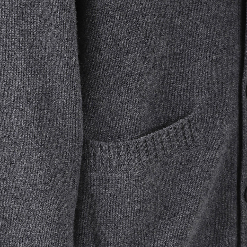 Cardigan "Wilson" in cashmere grigio 3024120 GR LISA YANG 