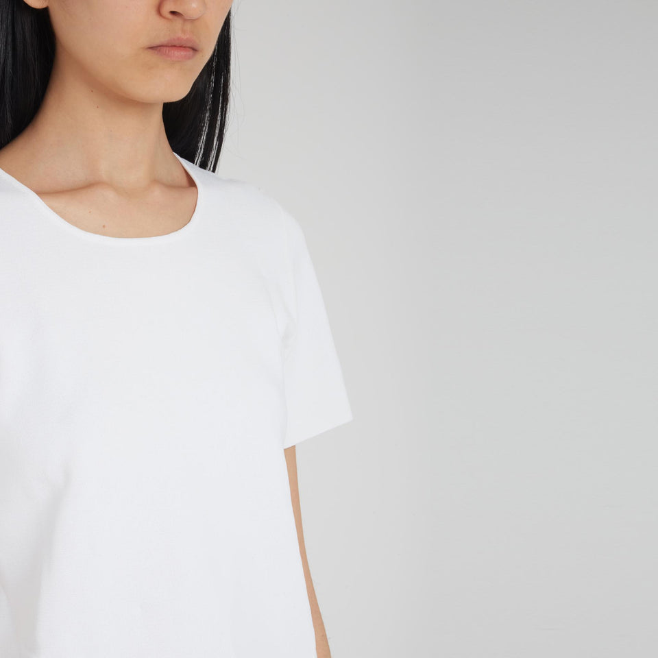 White fabric T-shirt