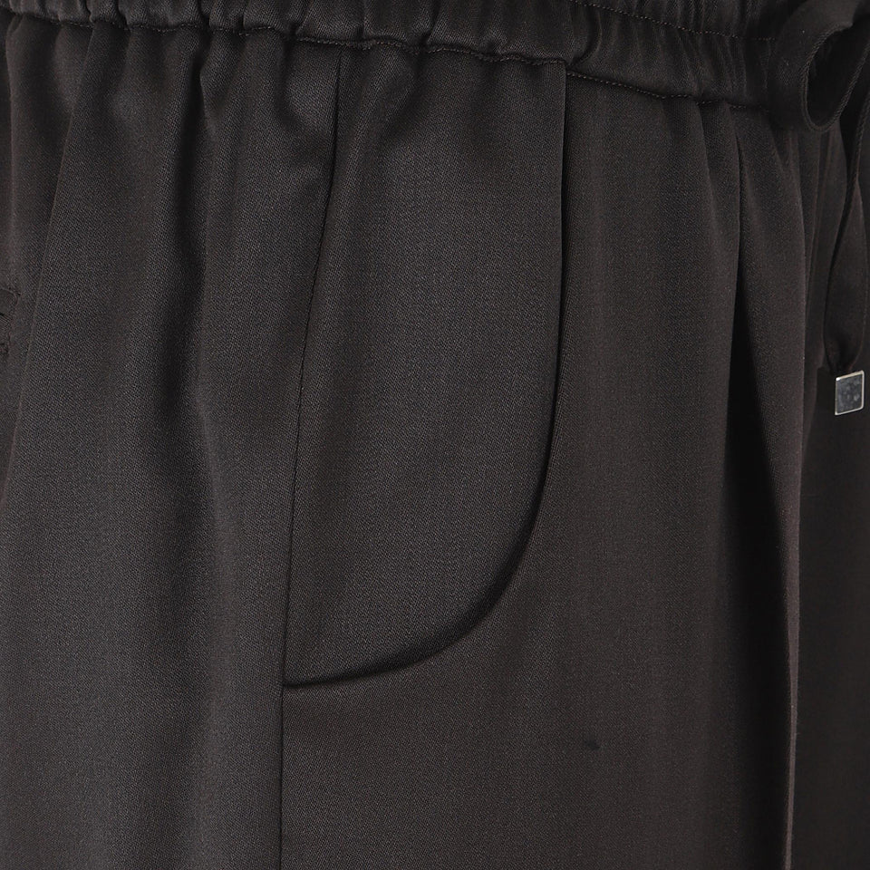 Pantalone in lana marrone D37102 K0509C15MORO KITON 