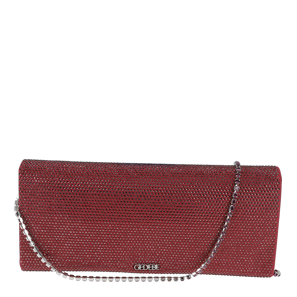 Borsa con cristalli bordeaux CRYENV STNCRYBUR GEDEBE 