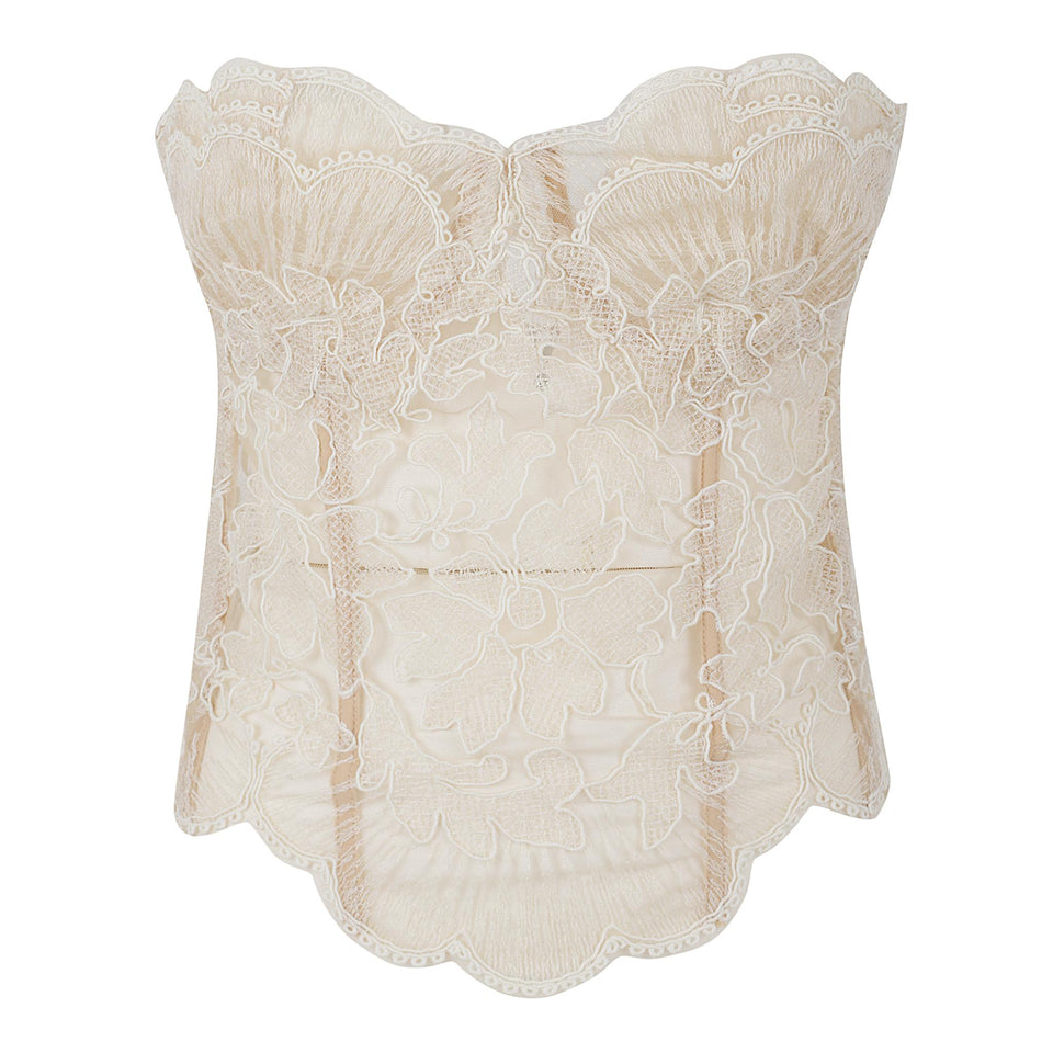 Top in pizzo bianco D472L725 ZEQ10701 ERMANNO SCERVINO 