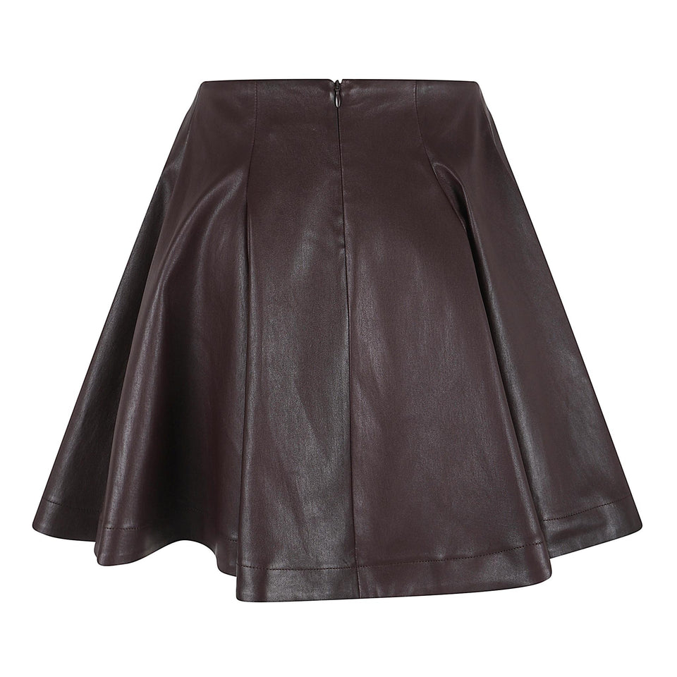 Gonna "Arielle" in pelle marrone ARIELLE PLONGEDOGES STOULS 