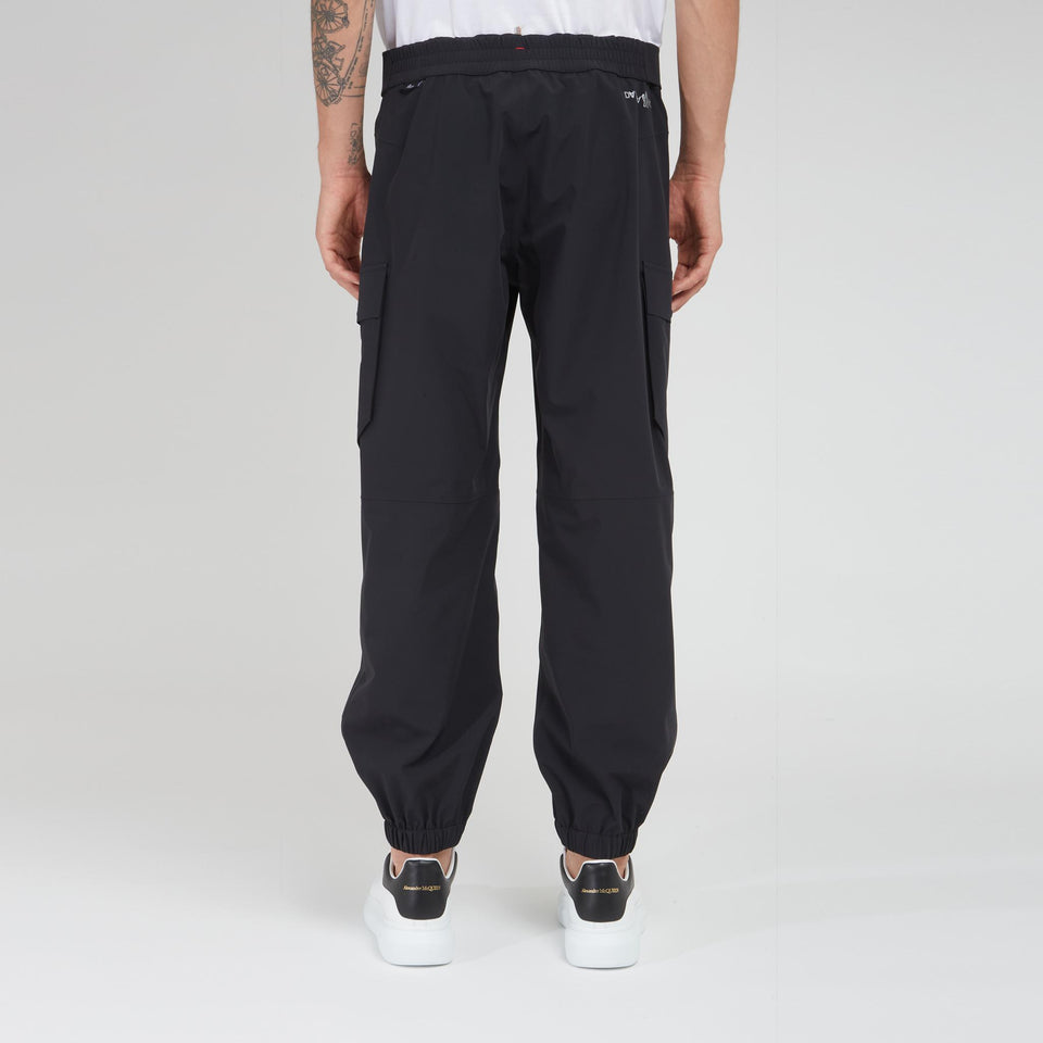 Cargo trousers in black technical fabric