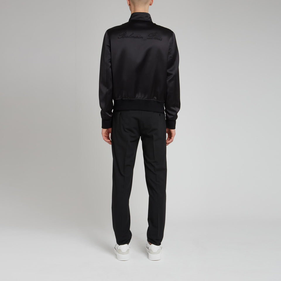 Bomber in tessuto nero