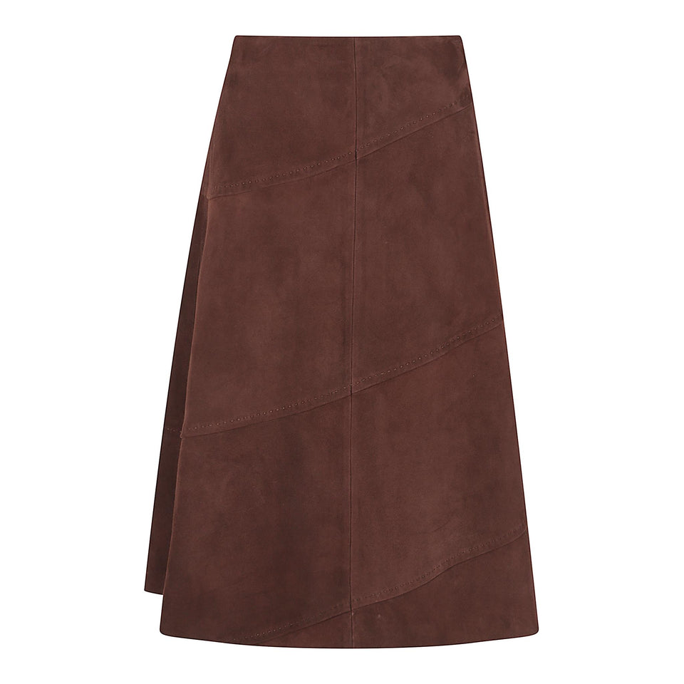 Gonna in suede marrone CC508H19304 C201 ALICE & OLIVIA 