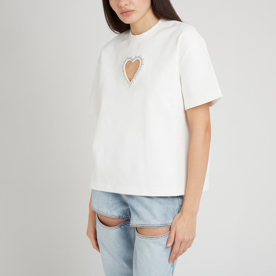 T-shirt in tessuto bianca