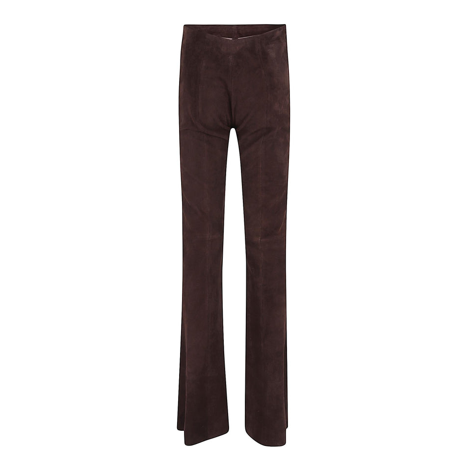 Pantalone "Gege" in suede marrone GEGE VELOURSCASTOR STOULS 