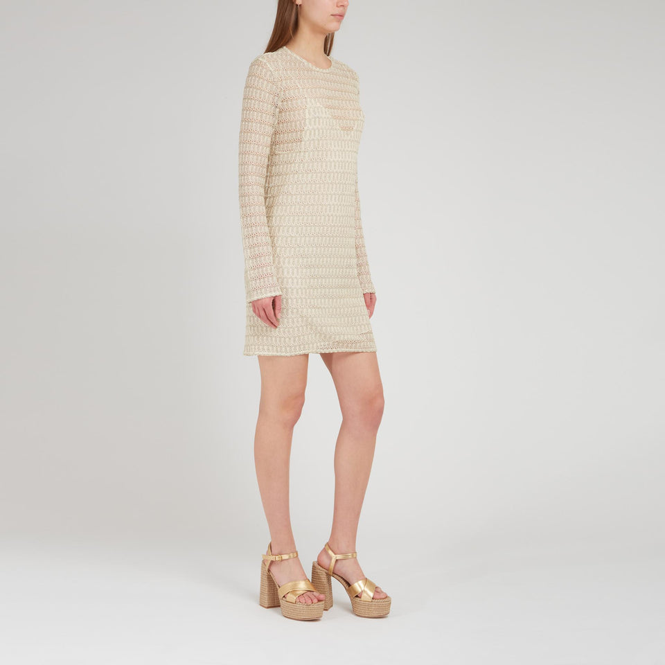 Beige fabric dress