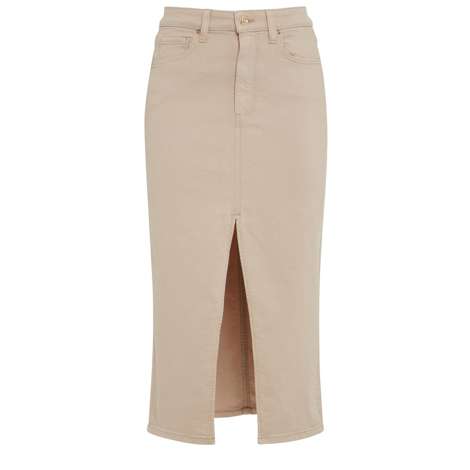 Gonna "Angela" in denim beige